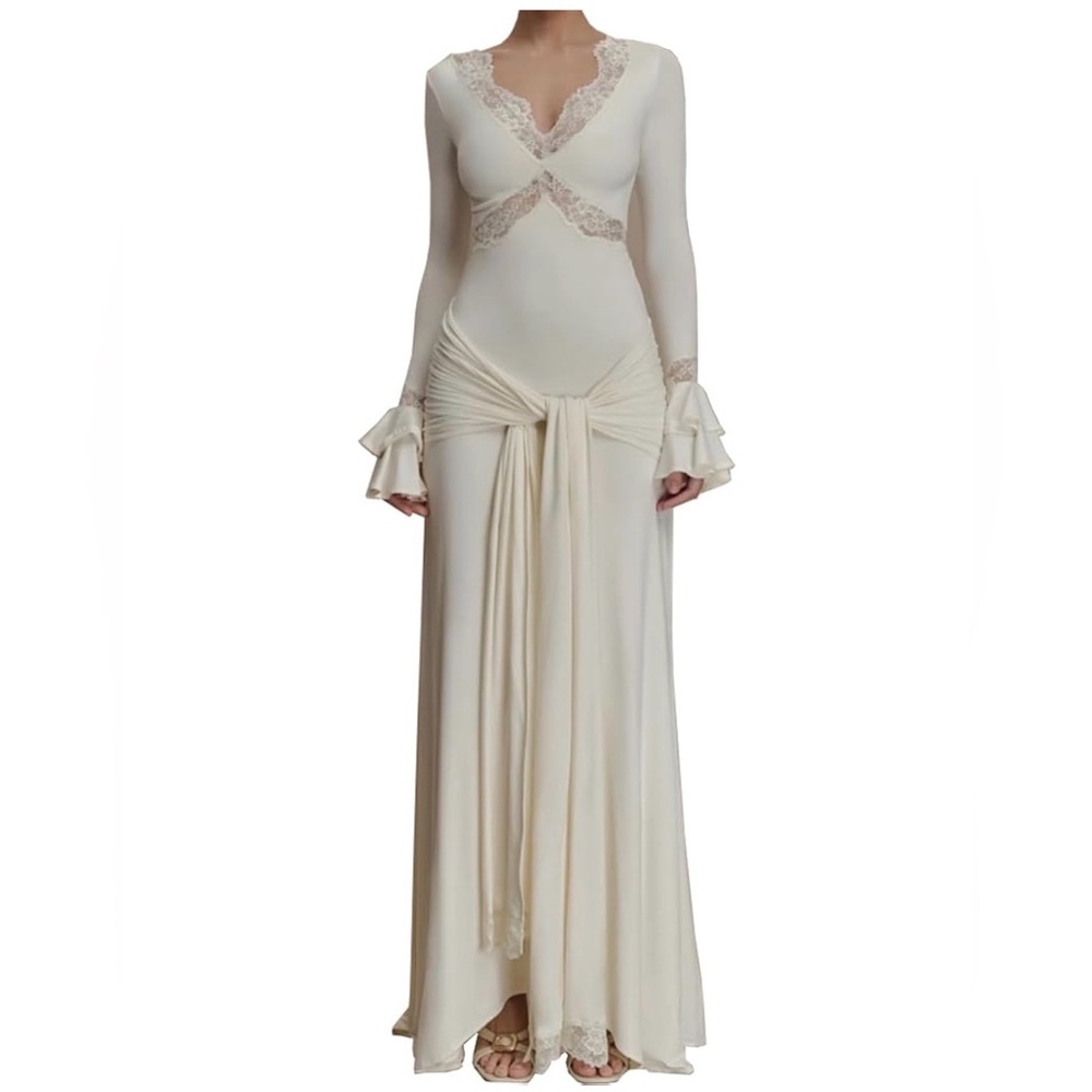 White Long Sleeve Dress